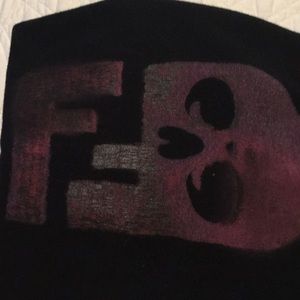 Genuine Fendi skull logo t shirt for men